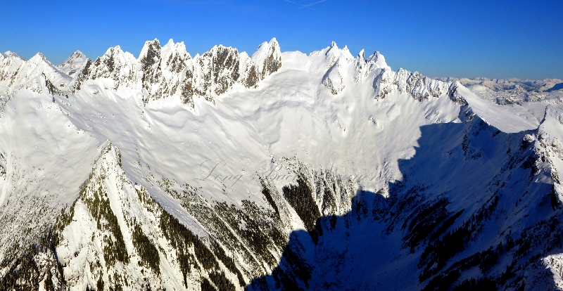 West Peak, Ottohorn, Himmelhorn, West Twin Needle, The Rake, Mt Terror, Mt Degenhardt, The Pyramid, Inspiration Peak 676 