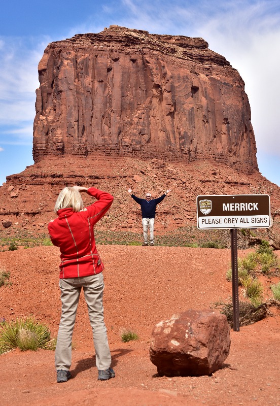Nancy and Charlie at Merrick Butte Monument Valley Navajo Tribal Park 524  
