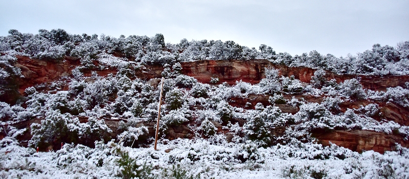 Snow along highway in Utah 011  