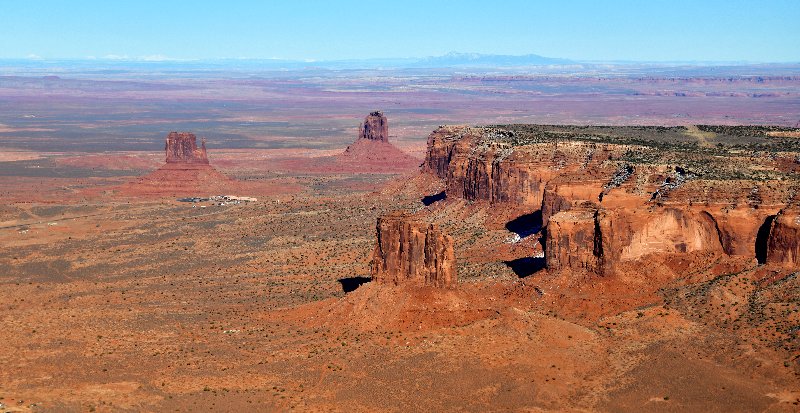The View Hotel, West Mitten Butte, Merrick Butte, Mitchell Mesa and Butte, Monument Valley, Navajo Nation,  Arizona  1032 
