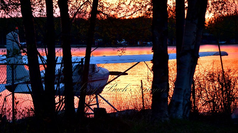 Sunset on Lake Hood Seaplane Base in Anchorage, Alaska 005a