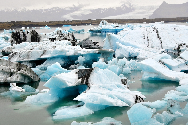 Icebergs in  Jkulsrln glacial lagoon and Breiomerkurjokull glacier, Iceland 1217 