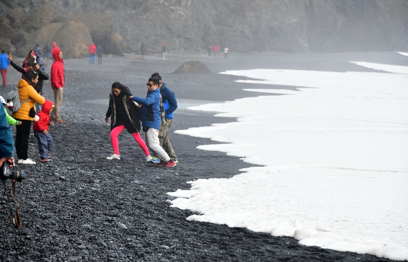 Almost Wet at Reynisfjara is a world-famous black-sand beach, Vik, Iceland 1539 