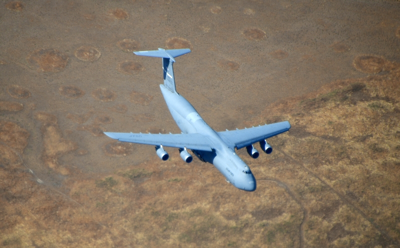 Travis AFB C-5 Galaxy over Travis California 339 