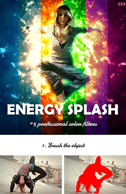Energy Splash Photoshop Effect