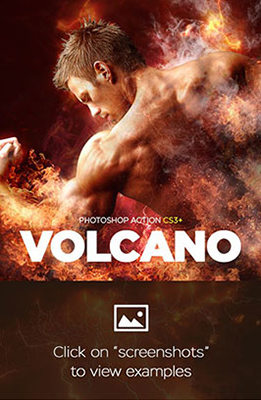Volcano Photoshop Effect