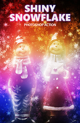 Shiny Snowflake Photoshop Effect / Effet Photoshop