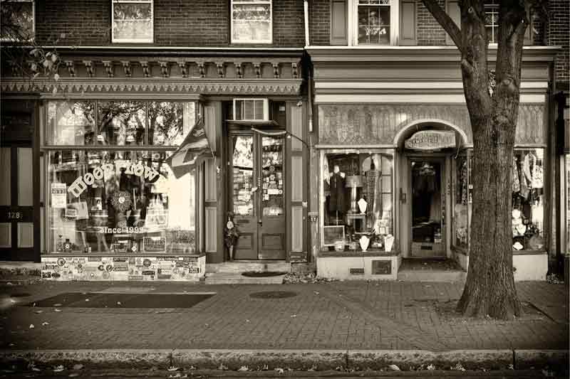 Two Gay Street Shops BW