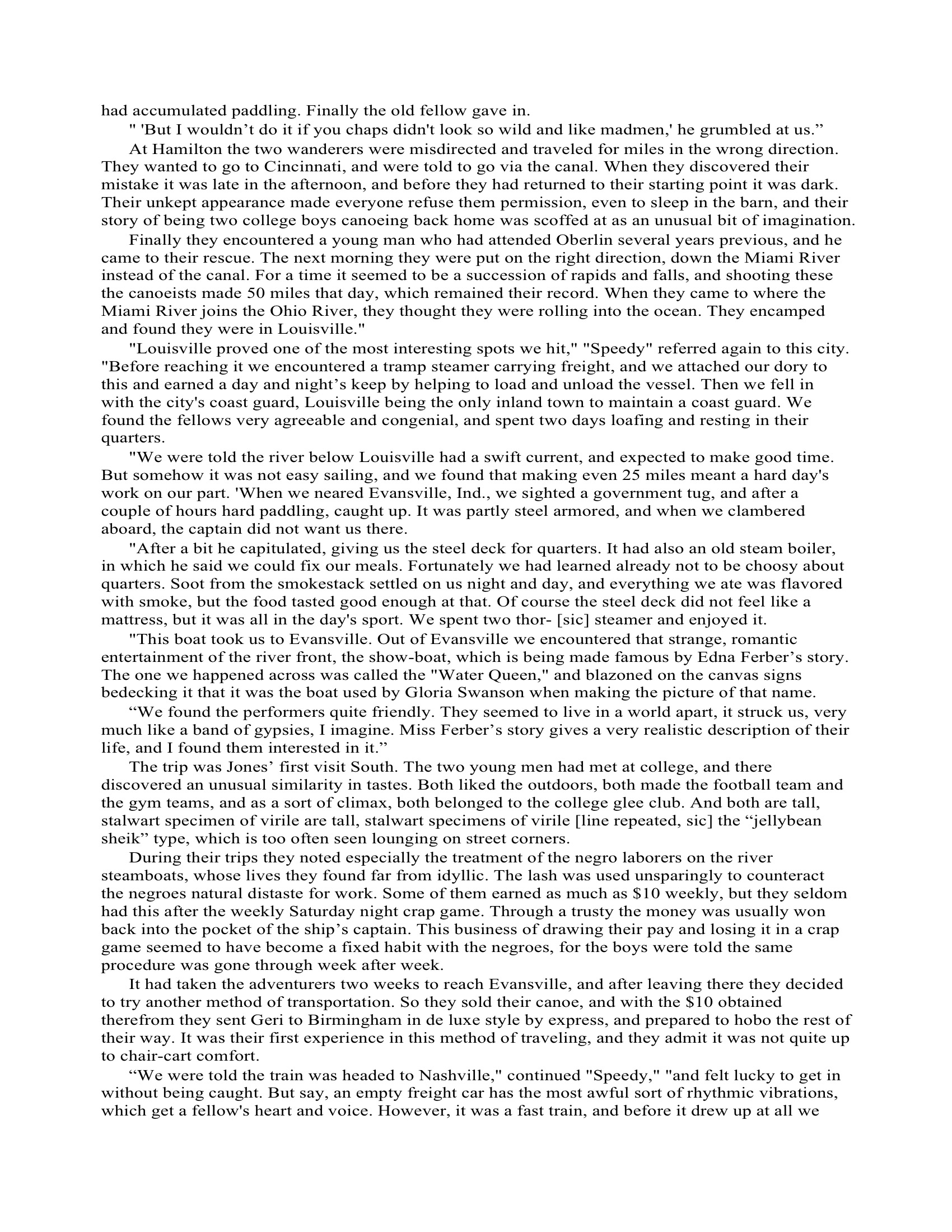 Collegians Feel Adventurous Thrill In Trip From Dayton To Birmingham transcript p.2