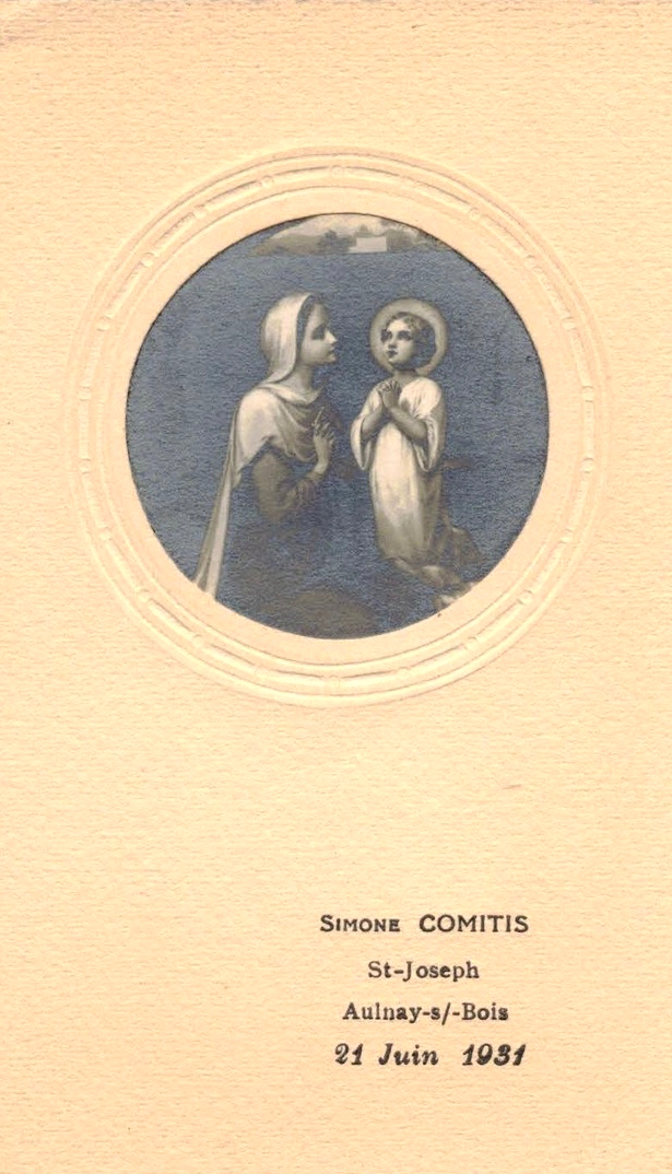 Carte de Bapteme -1931