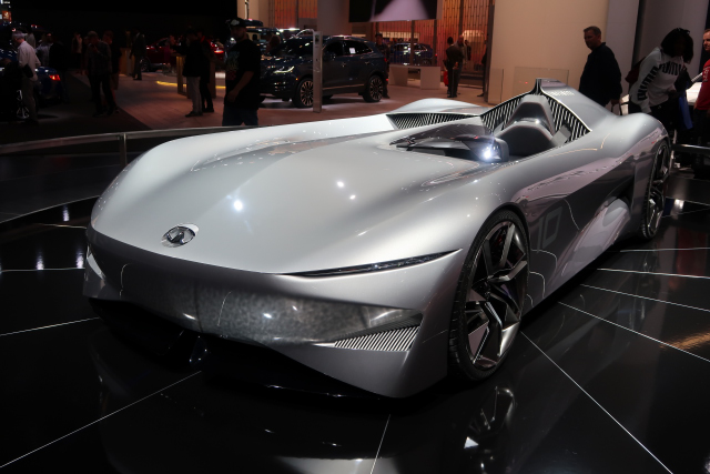 2018 Infiniti Prototype 10 electric concept, was part of Supercar exhibit, then shown at the L.A. & Detroit Auto Shows (1755)