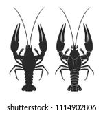 stockvectorcrayfishsilhouetteisolatedcrayfishonwhitebackgroundepsvectorillustration1114902806.jpg