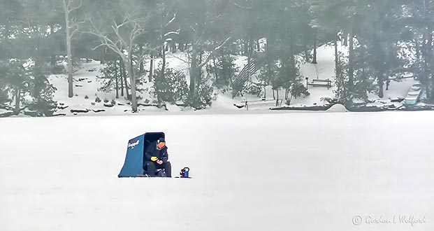 Ice Fisherman On Lower Rideau Lake P1050825