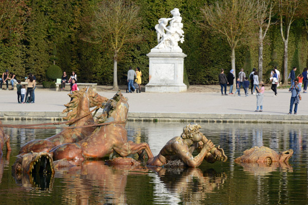 Detail of Le char d’Apollon - Apollo Fountain, Versailles