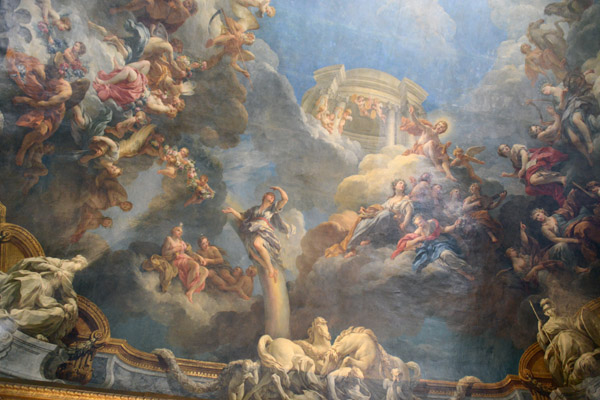 L’Apothéose d’Hercule, 1733-36, François Lemoyne, ceiling of the Salon d'Hercule, first chamber of the King's Grand Apartment 