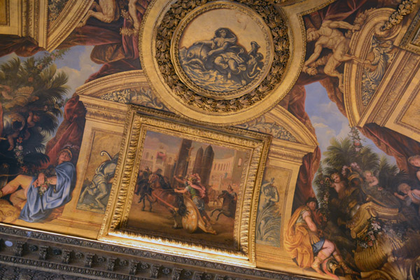 Ceiling of the Salon of Vénus, Auguste présidant aux Jeux du cirque, Palace of Versailles
