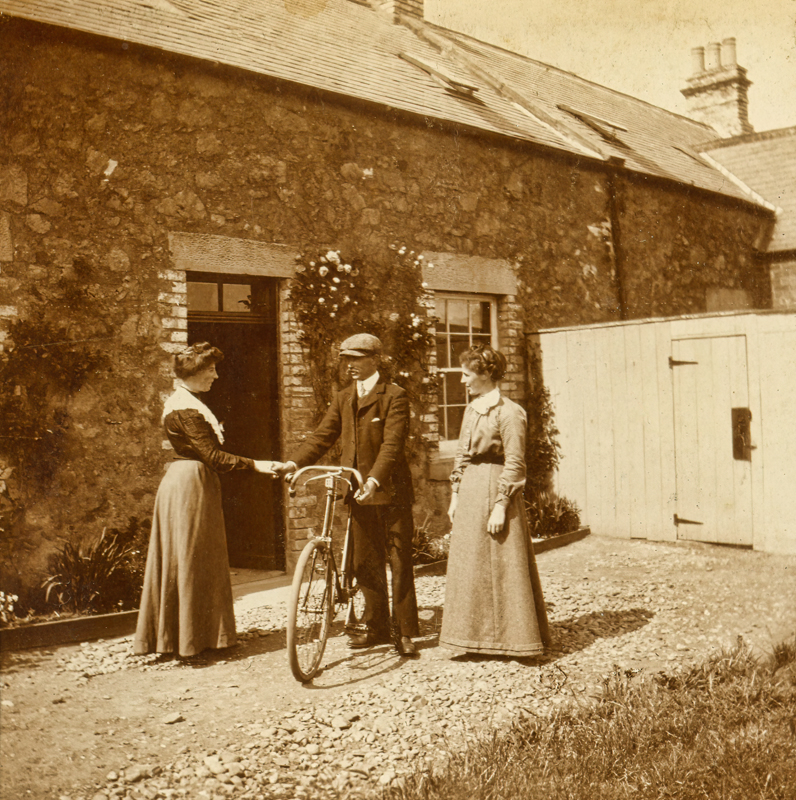 Two Ladies, a Gentleman and a Bicycle  