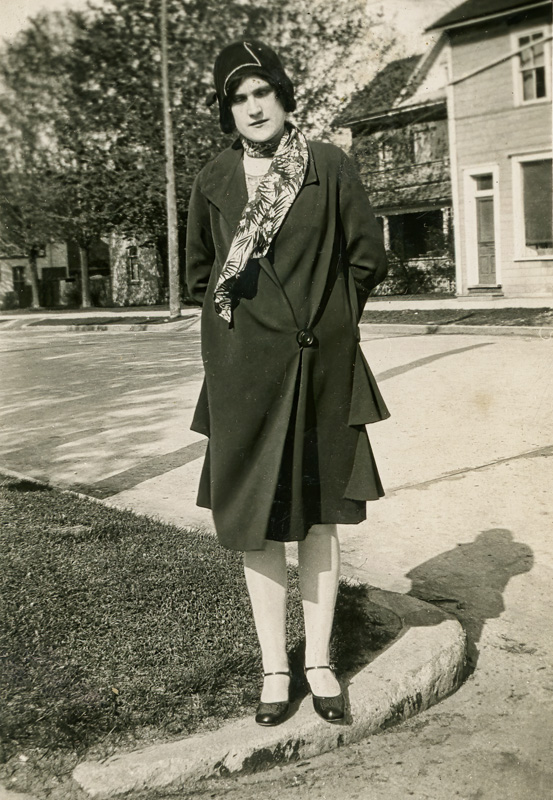 Lady Wearing an Interesting Coat  