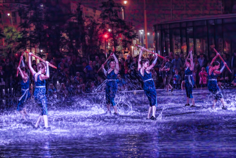 Dancing in the Splash Pad  