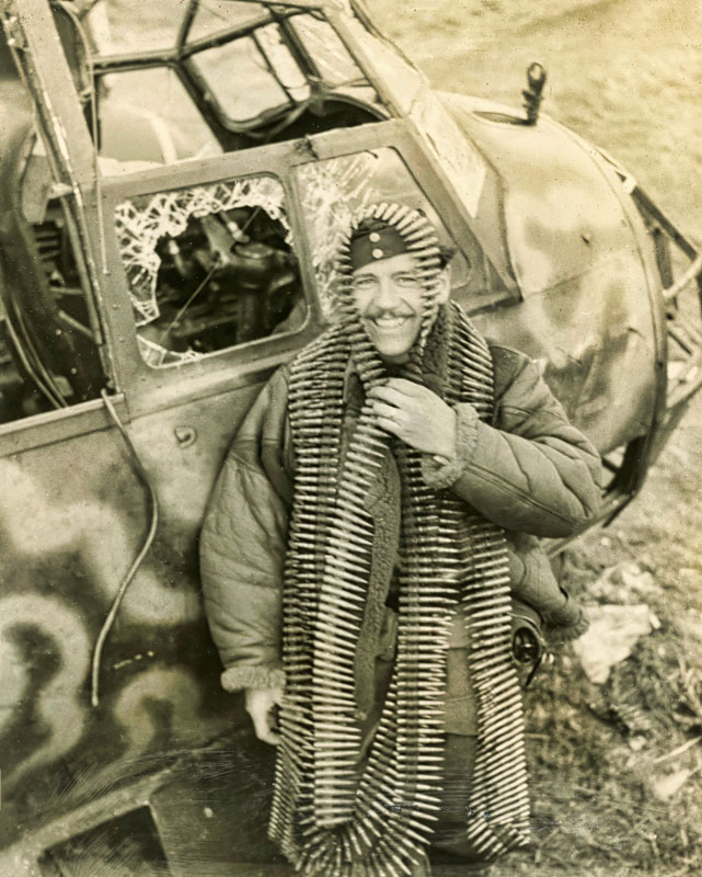 Posing with the Ju 88  