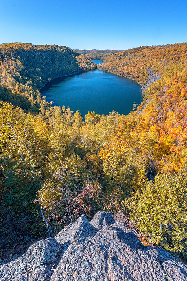 Bear and Bean lake autumn