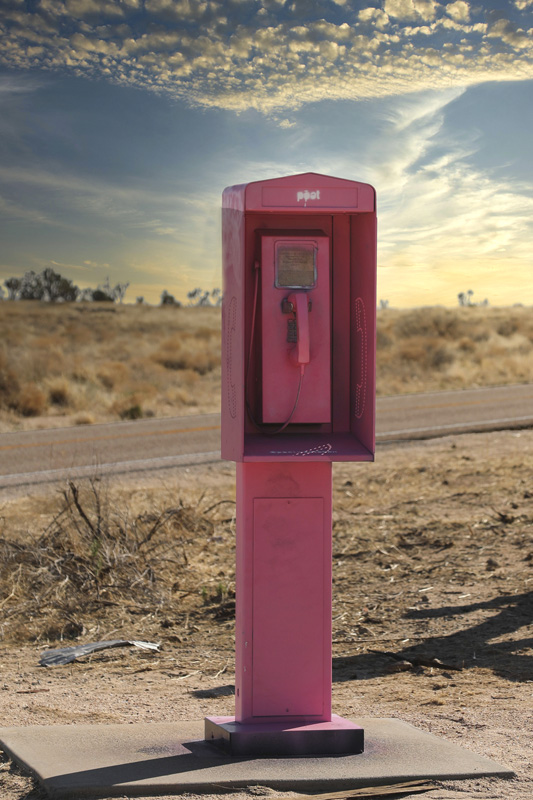 Cima pink phone booth 