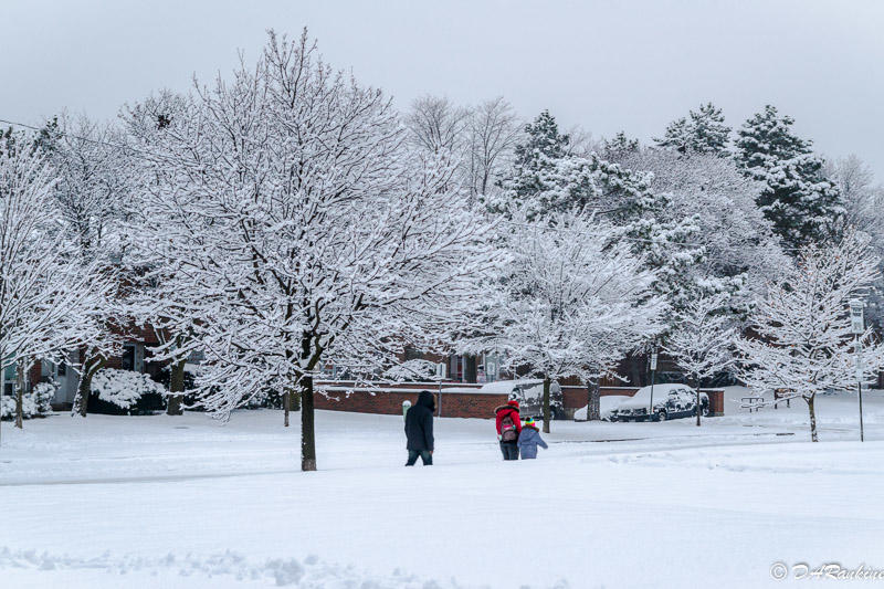 Off to school on a snow day