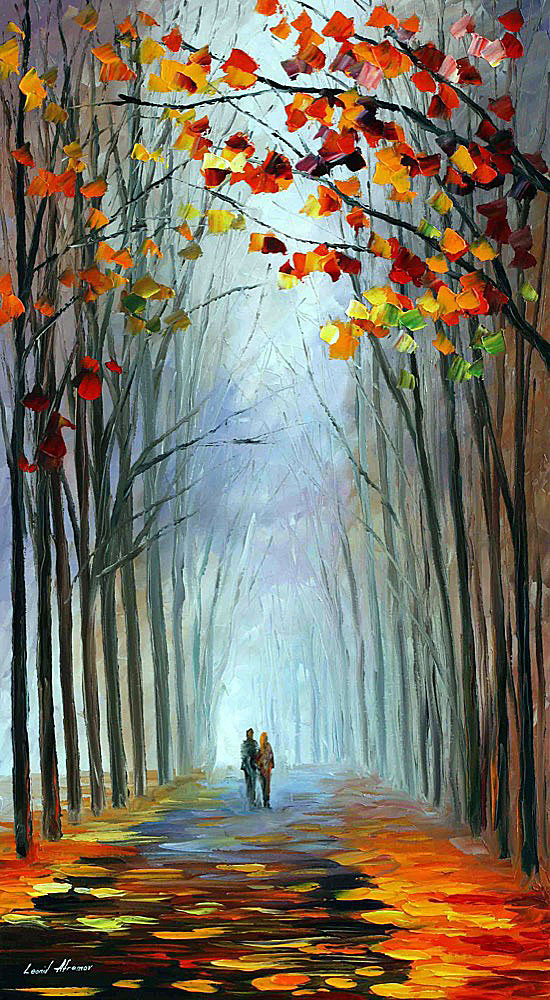 AUTUMN FOG 1 40x72 (100cm x 180cm)  oil painting on canvas