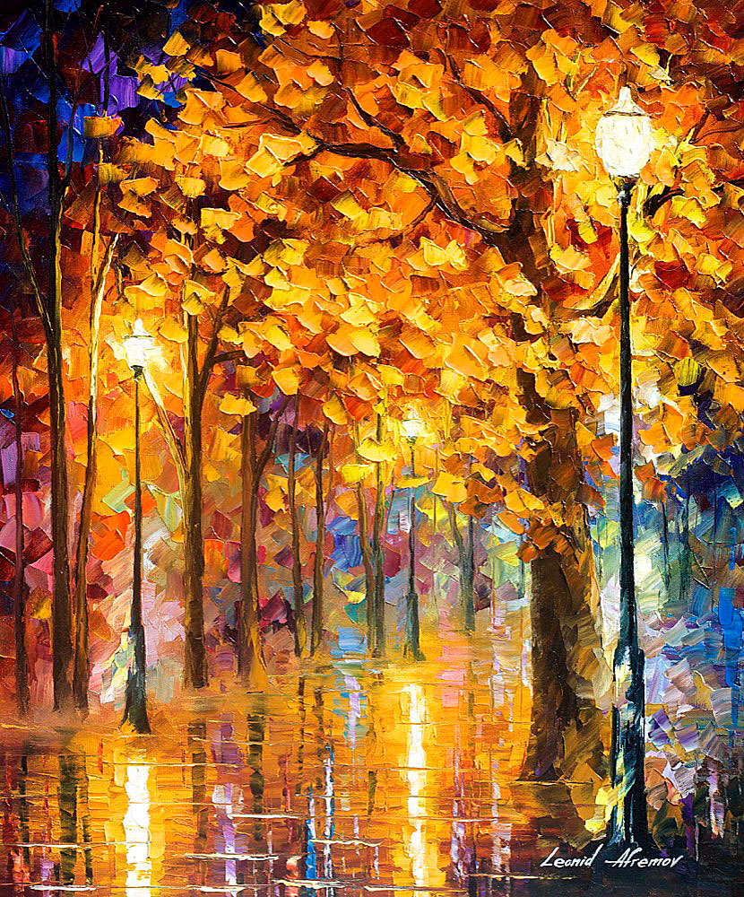 AUTUMN TREES  oil painting on canvas