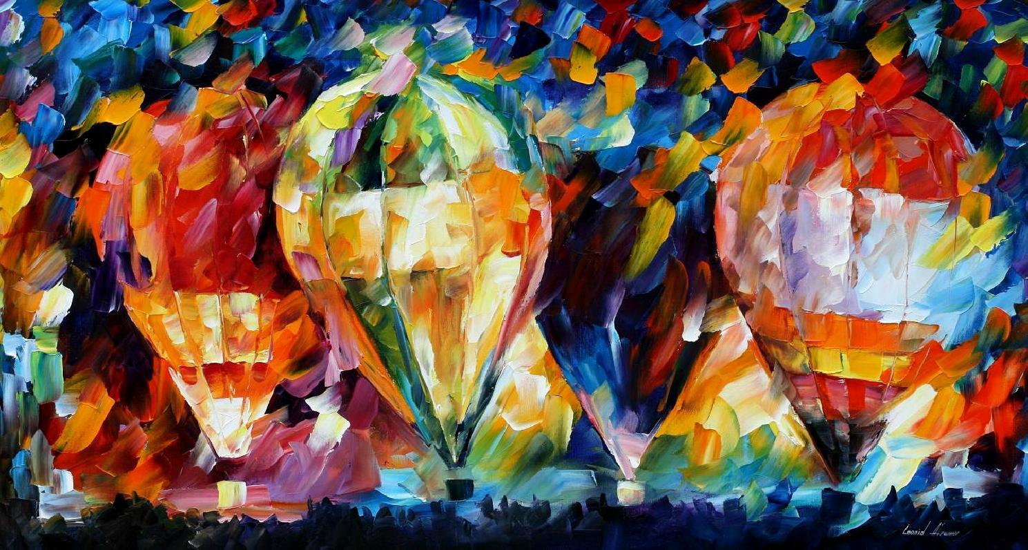 BALLOON PARADE  oil painting on canvas