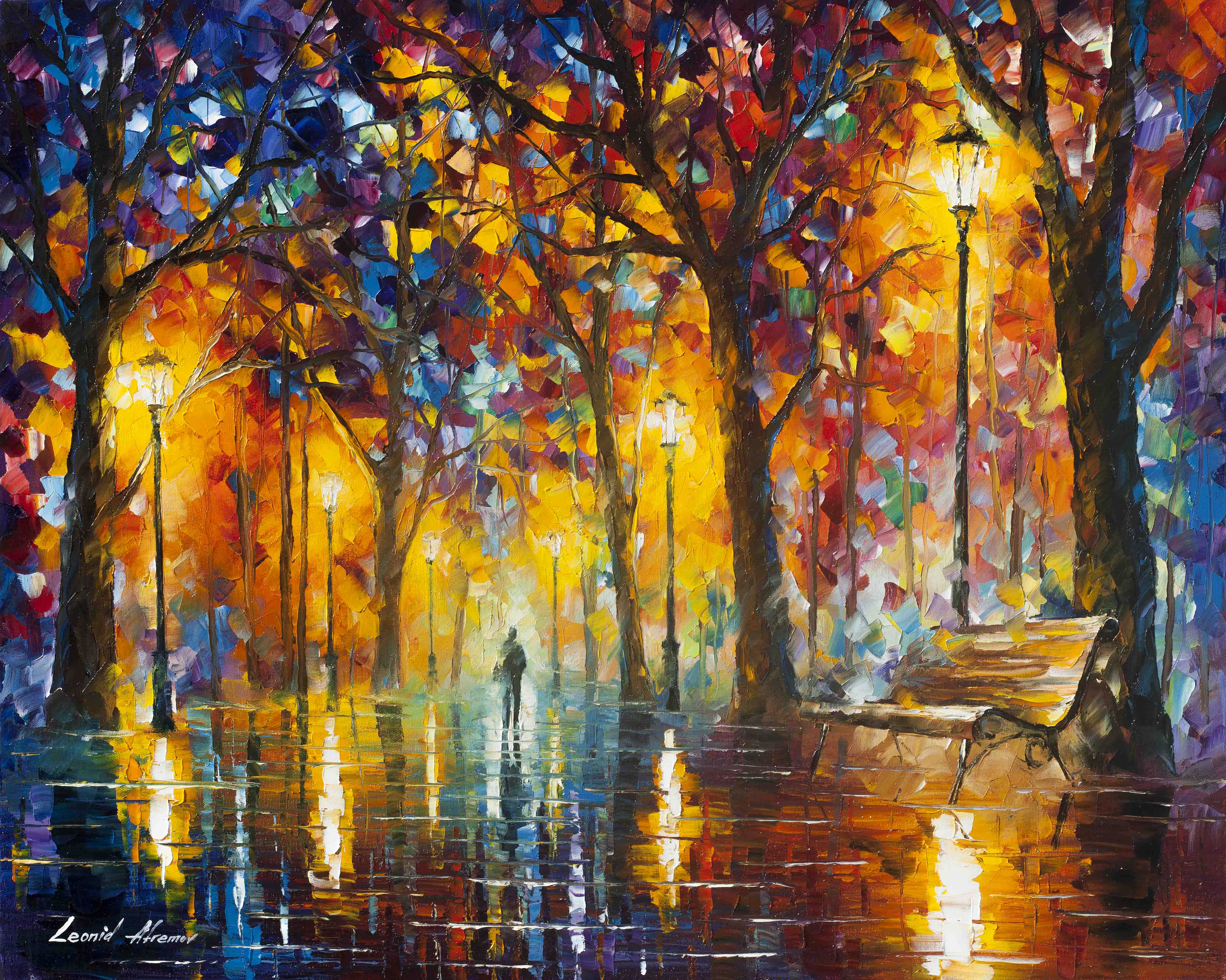 BENCH OF PATIENCE  oil painting on canvas
