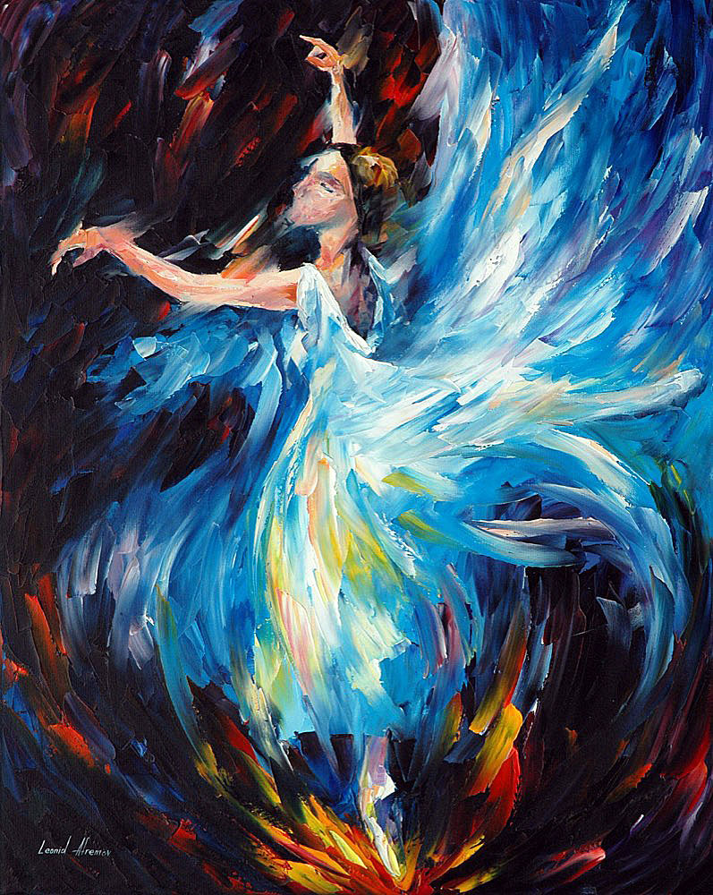 BLUE WAVE  oil painting on canvas
