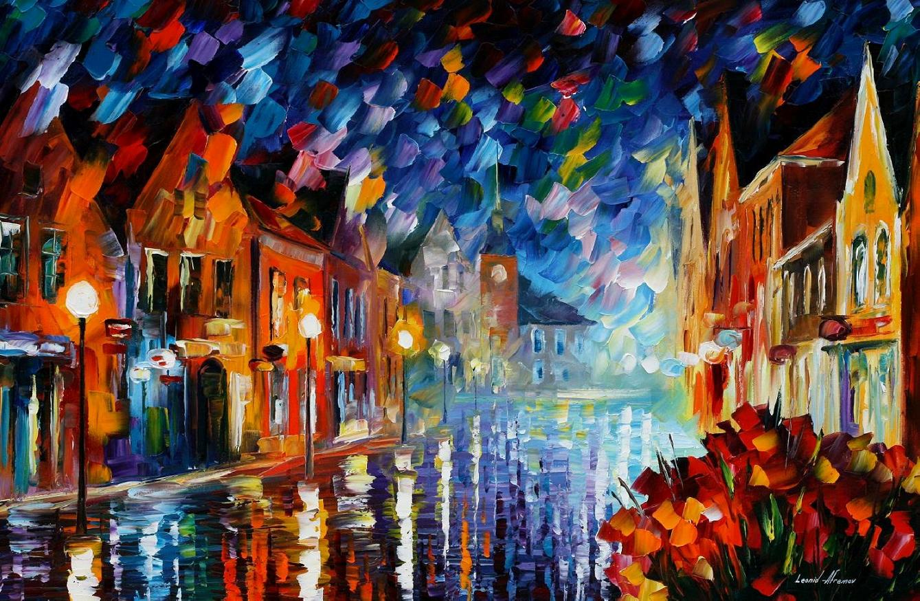 FROZEN NIGHT  oil painting on canvas