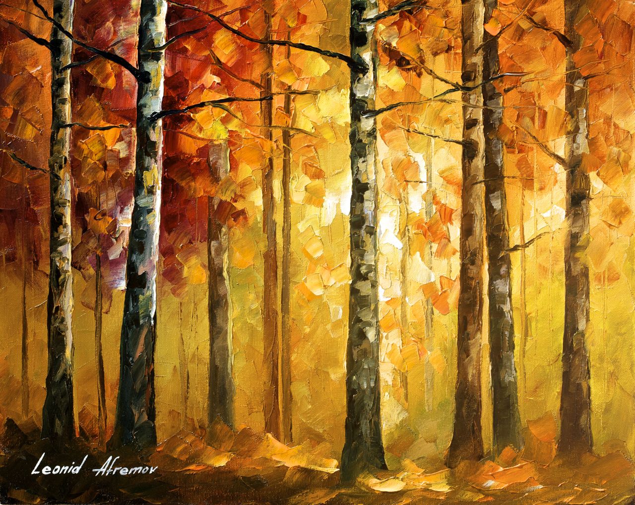 HIDDEN TREES  oil painting on canvas
