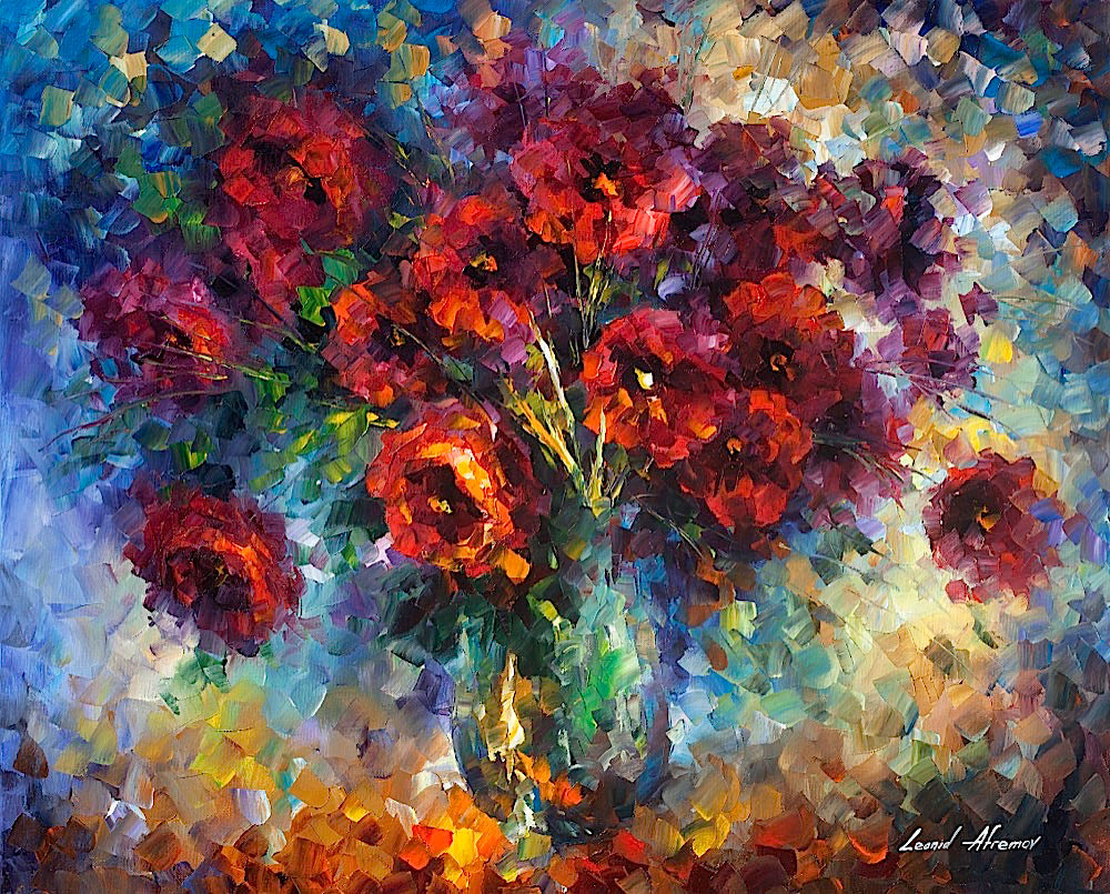 ROSES IMPRESSION  oil painting on canvas
