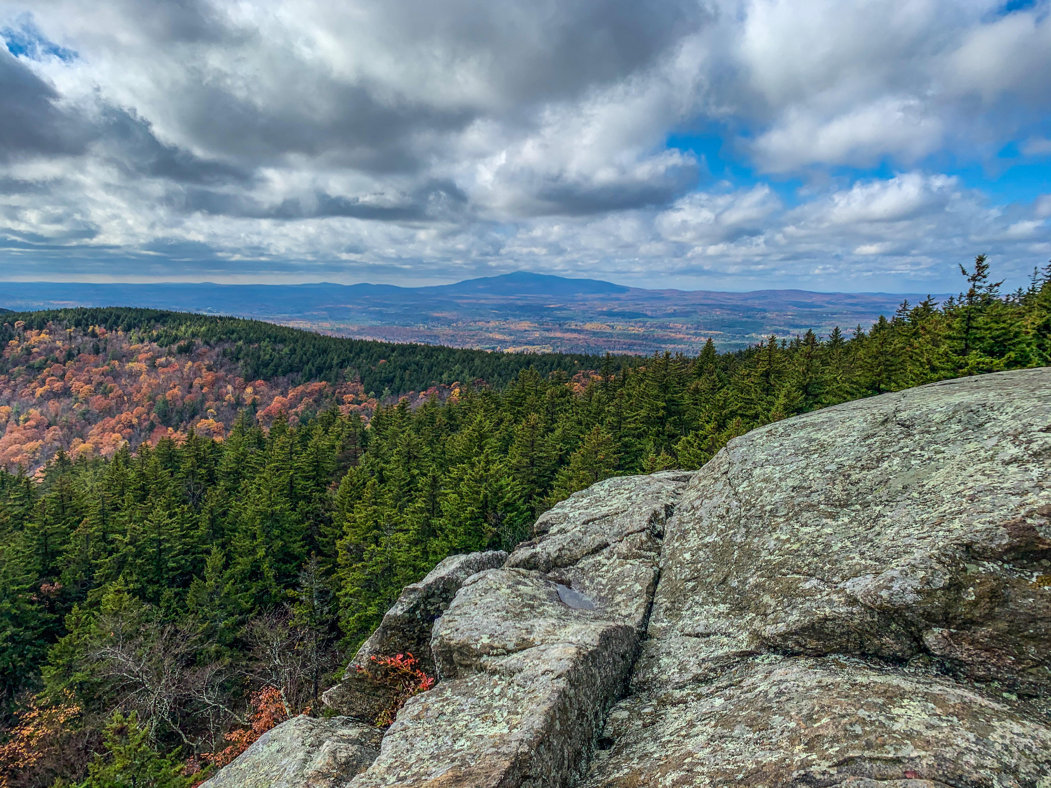 view of Mt. Monadnock from the cliff