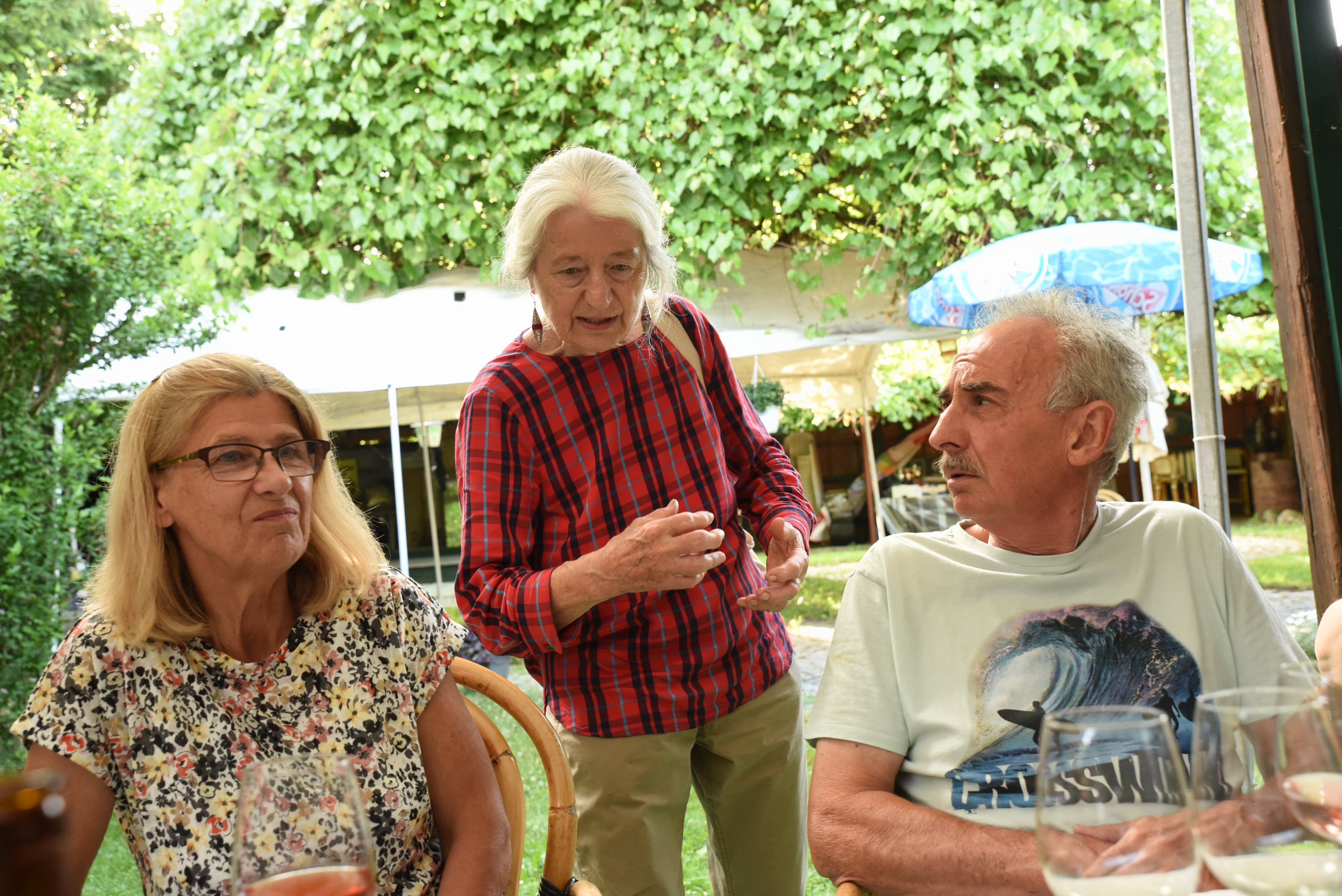 Gekommen sind die Erst-Obfrau Inga Binder und aktuelle Obfrau Maria Rasinger