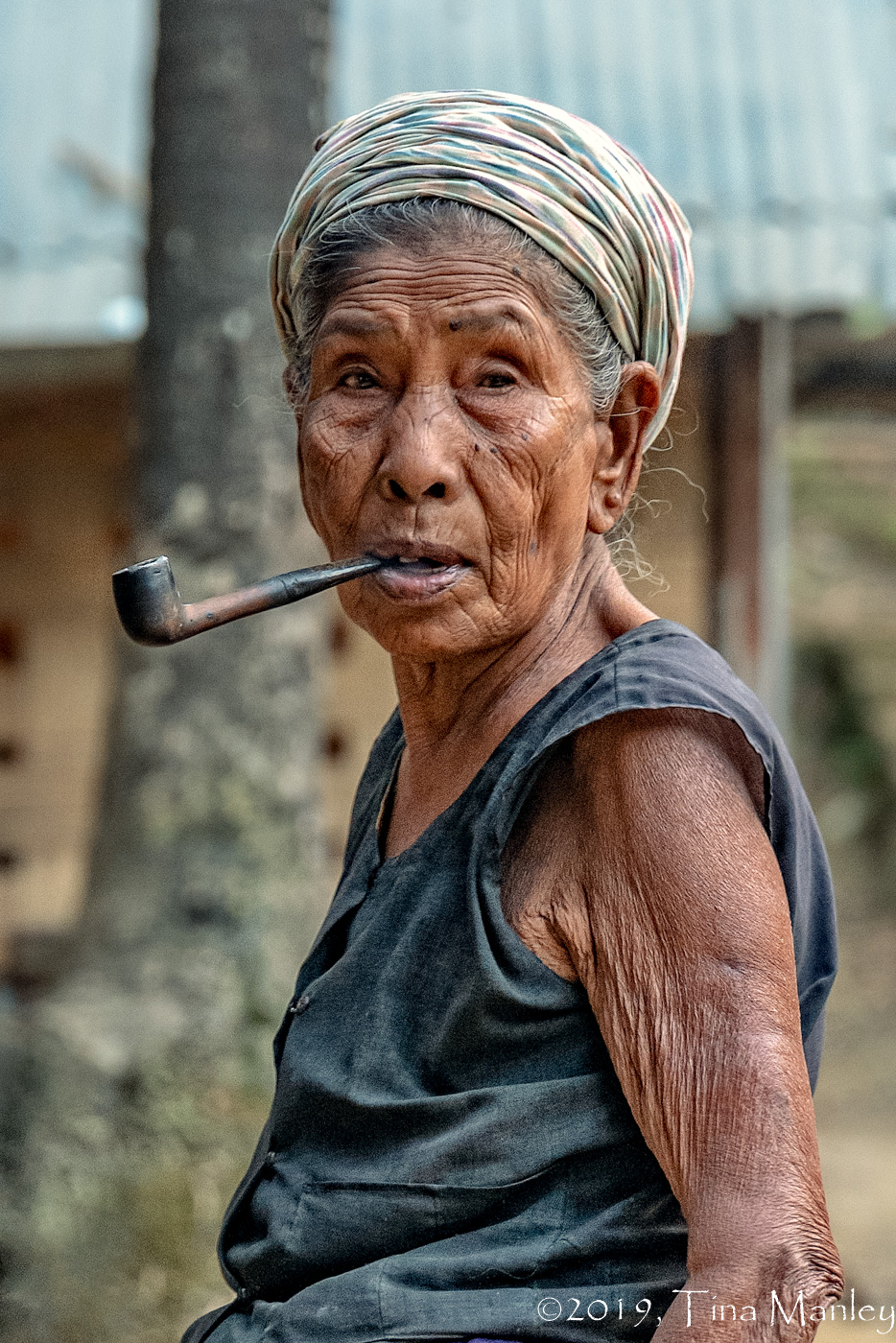 Pipe-smoking Grandma