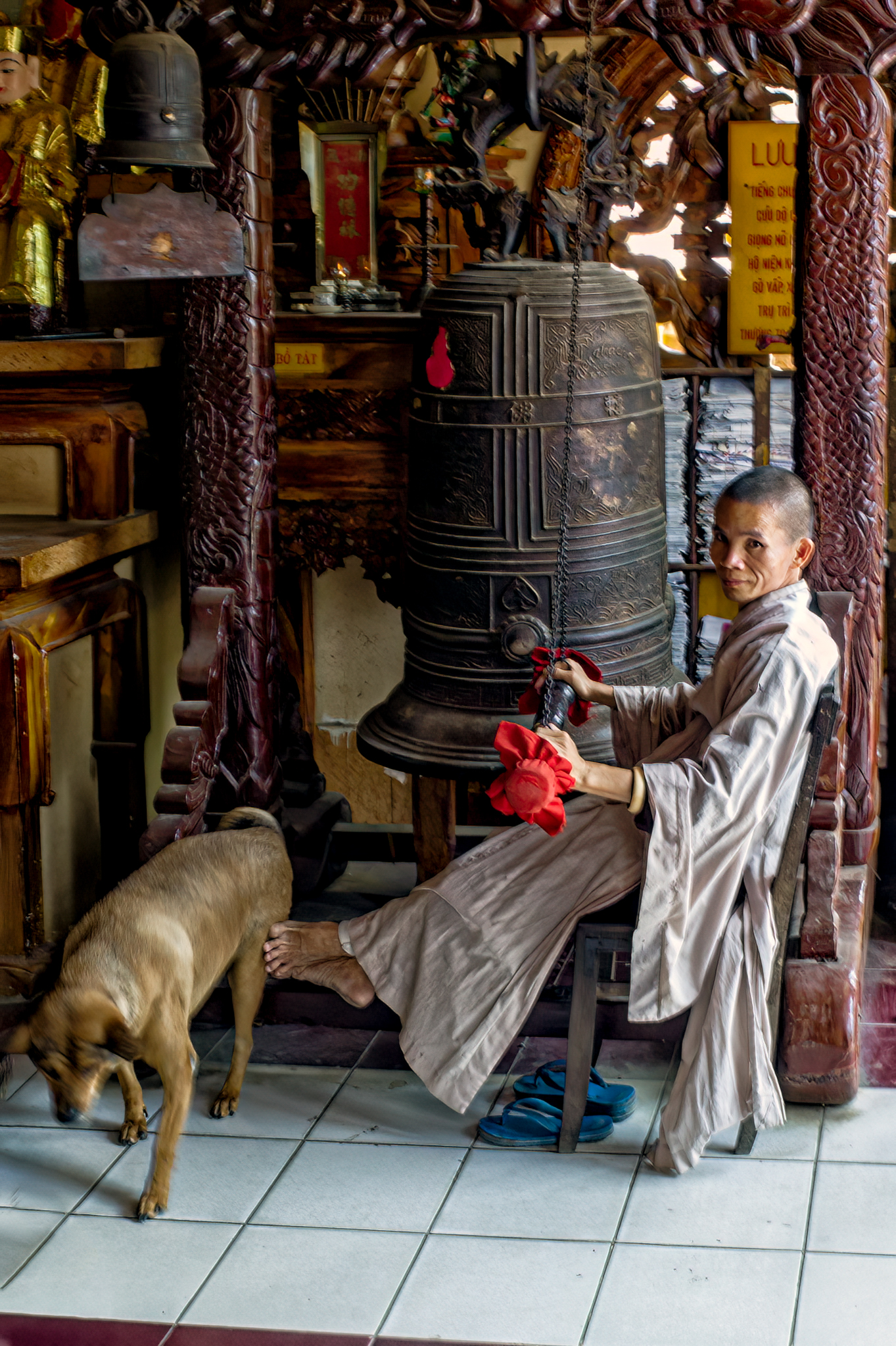 A Monk and His Dog