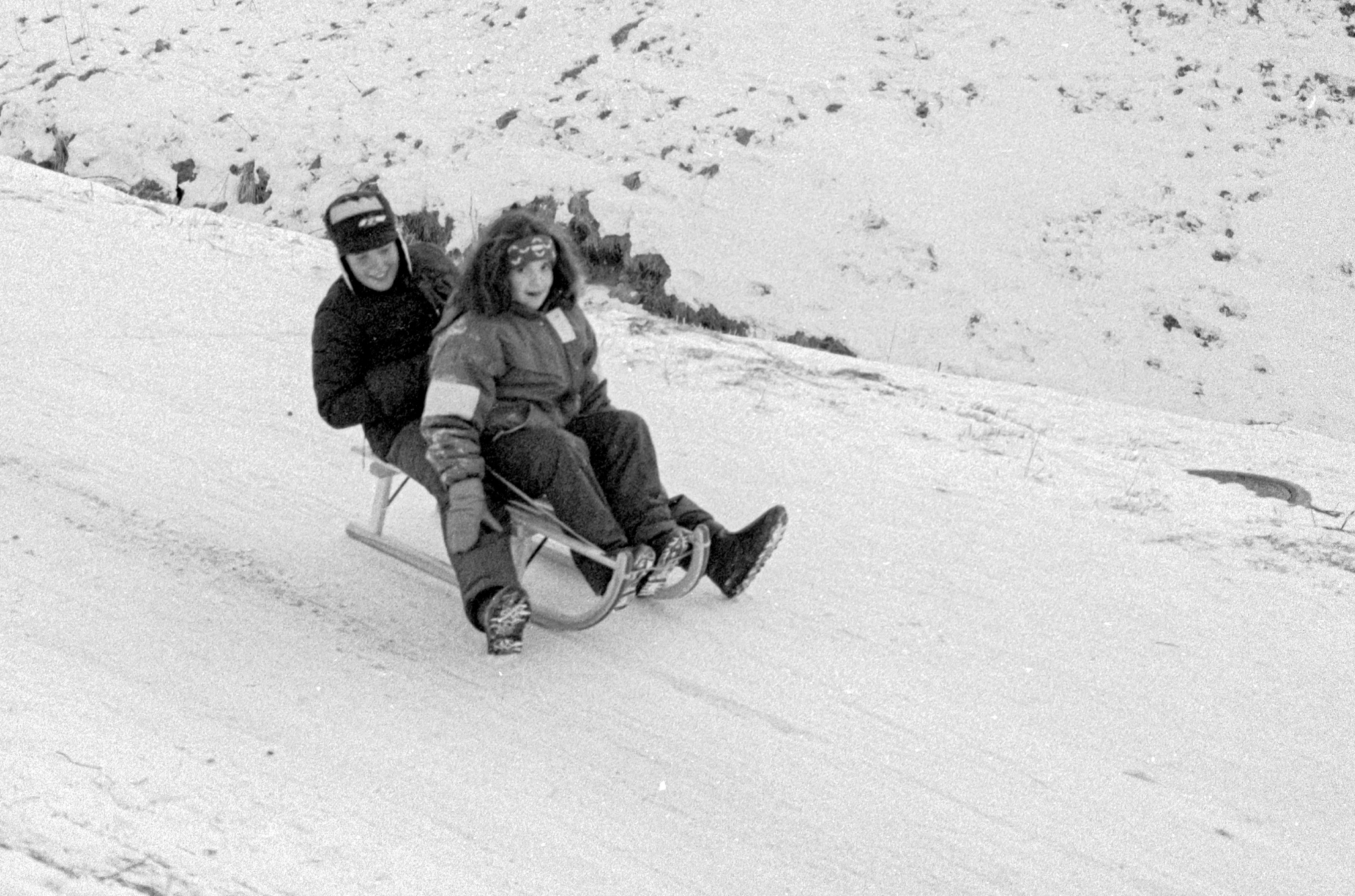 Laura and Tim Sledding