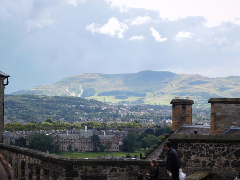 View of Arthurs Seat from Edinburgh Castle
