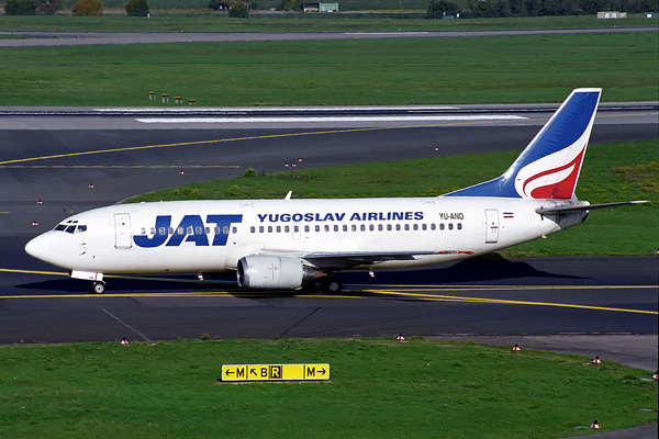 JAT JUGOSLAV AIRLINES BOEING 737 300 DUS RF 1771 22.jpg