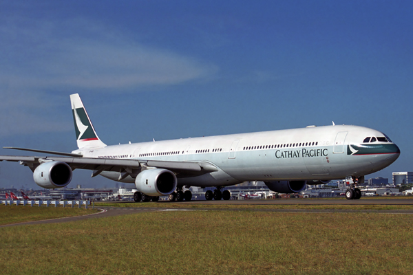 CATHAY PACIFIC AIRBUS A340 600 SYD RF 1791 6