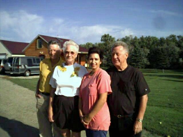 Lester, Donna , lady who now owns farm, and Jerry