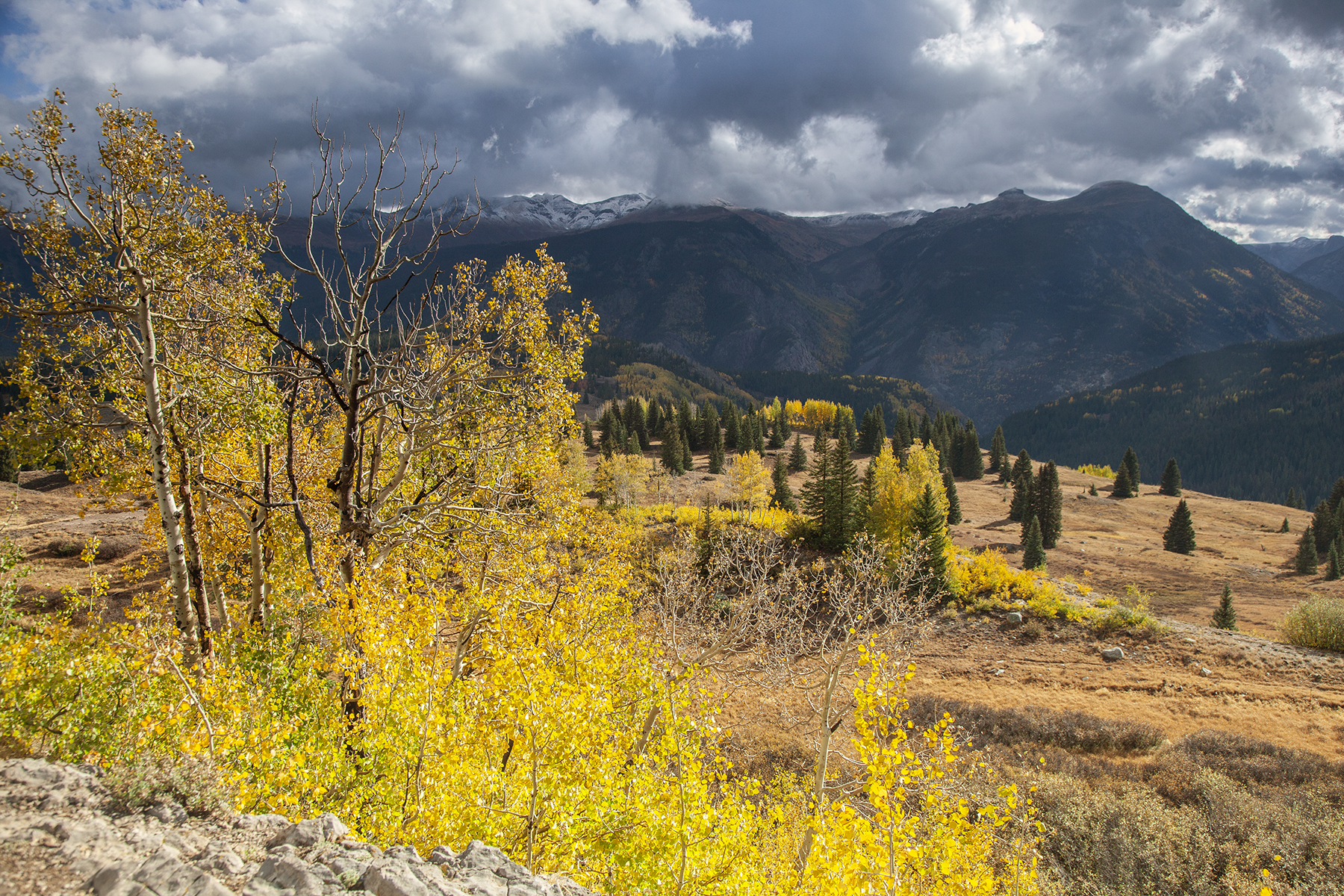 Hints Of Distant Mountain Snow On The San Juan Scenic Byway, Colorado