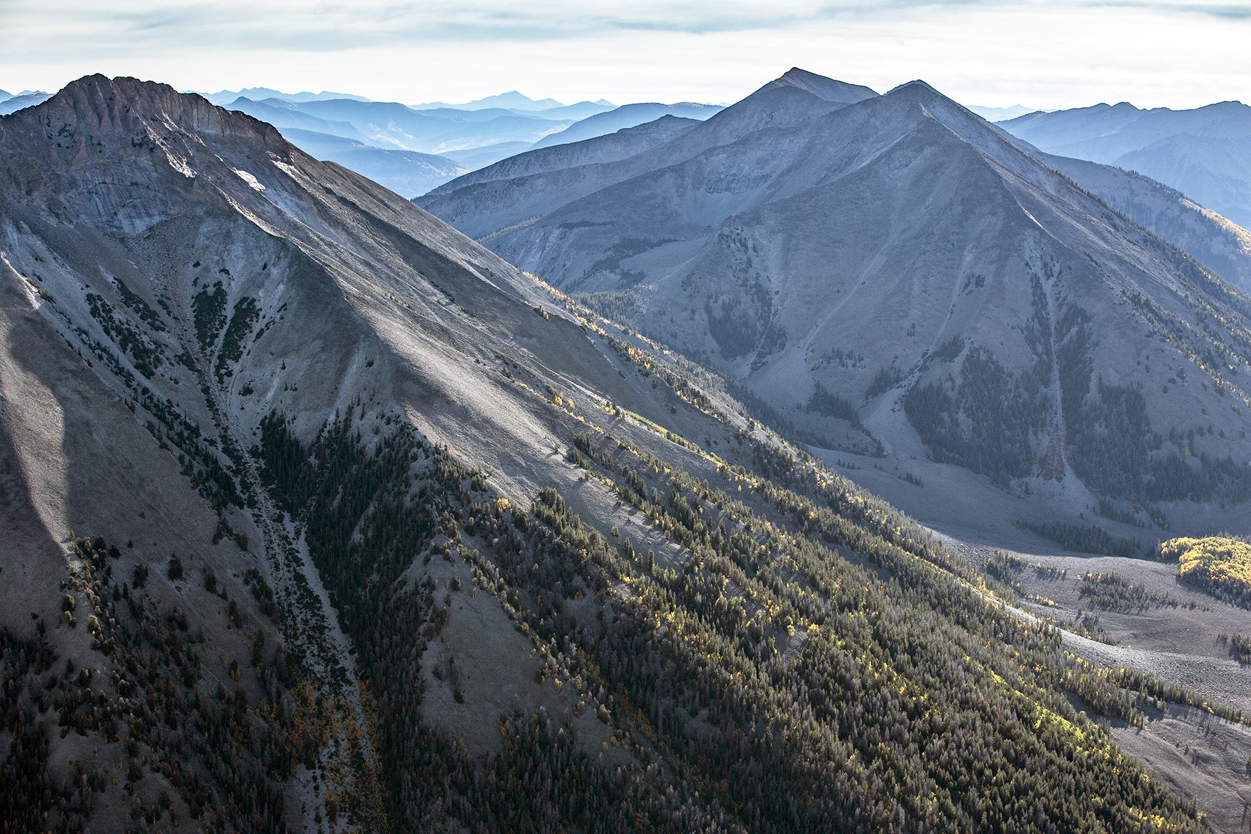Mountain Layers: Aerial Capture East Of Gunnison, Colorado