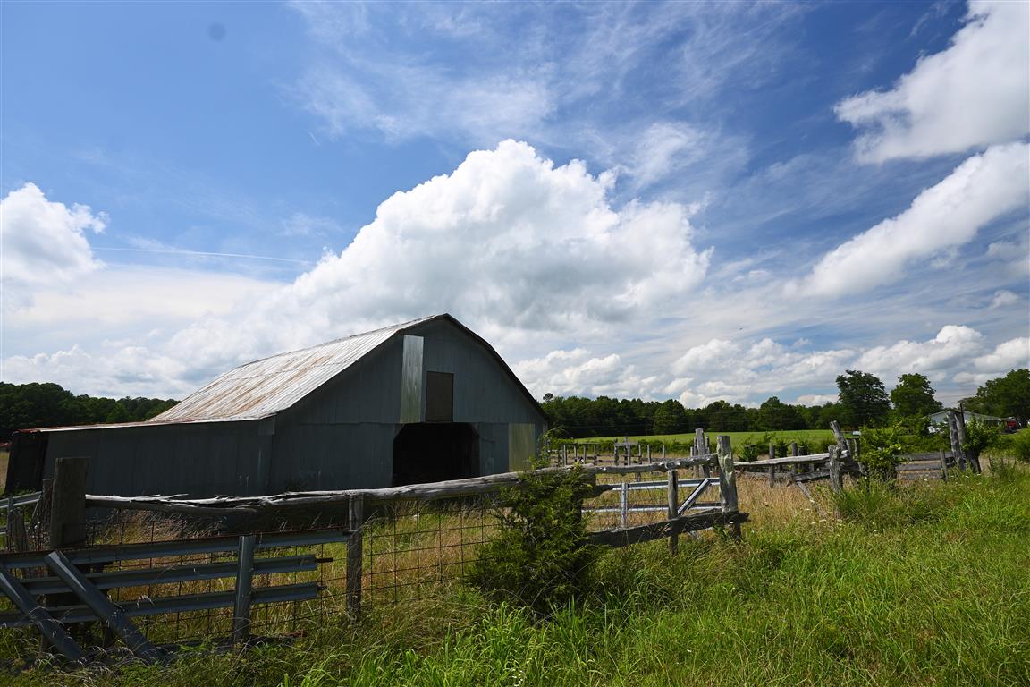 Barn Shot Outside Falling Waterfalls