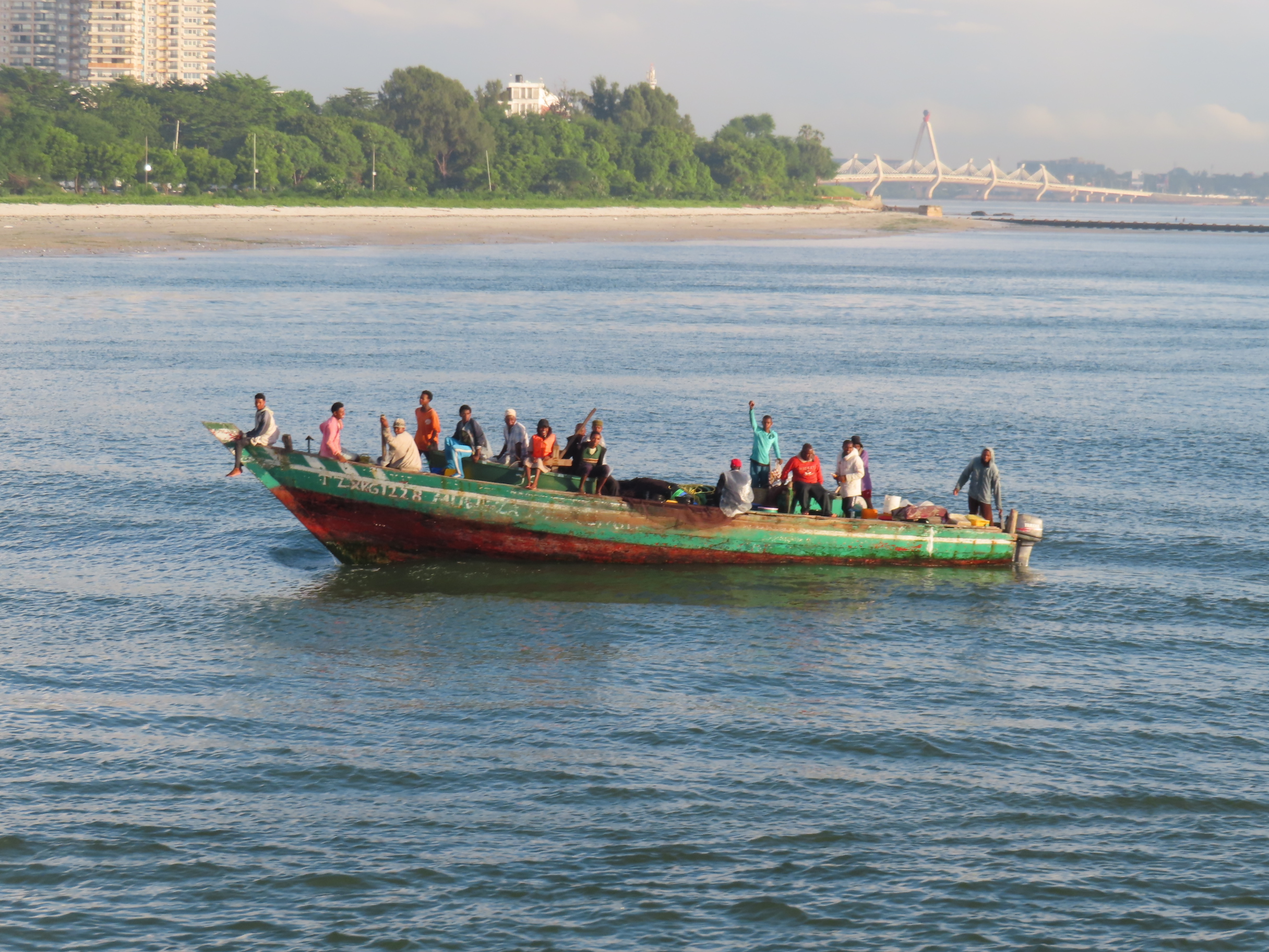 Departing Dar es Salaam view from ferry