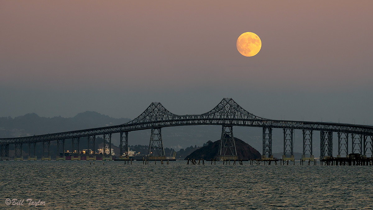 Moonrise over the Richmond - San Rafael Bridge