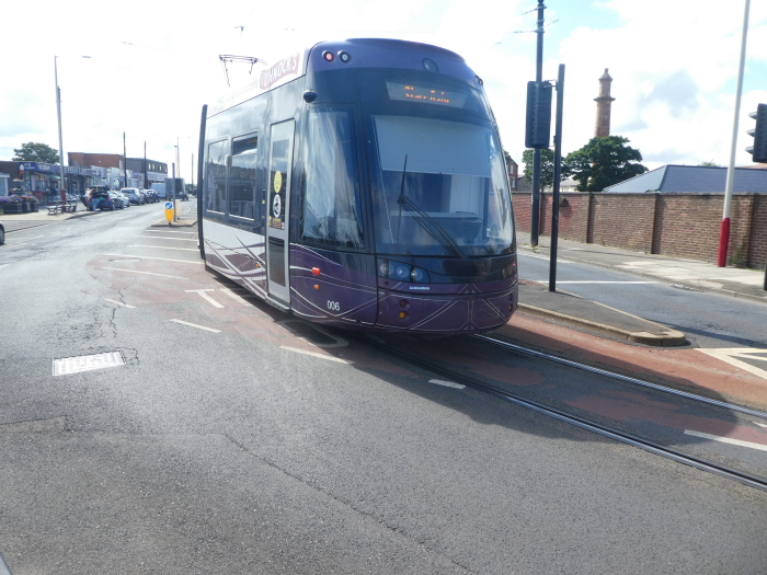 Bombardier Flexity2 006 @ Fleetwood Ferry Heading to Star Gate